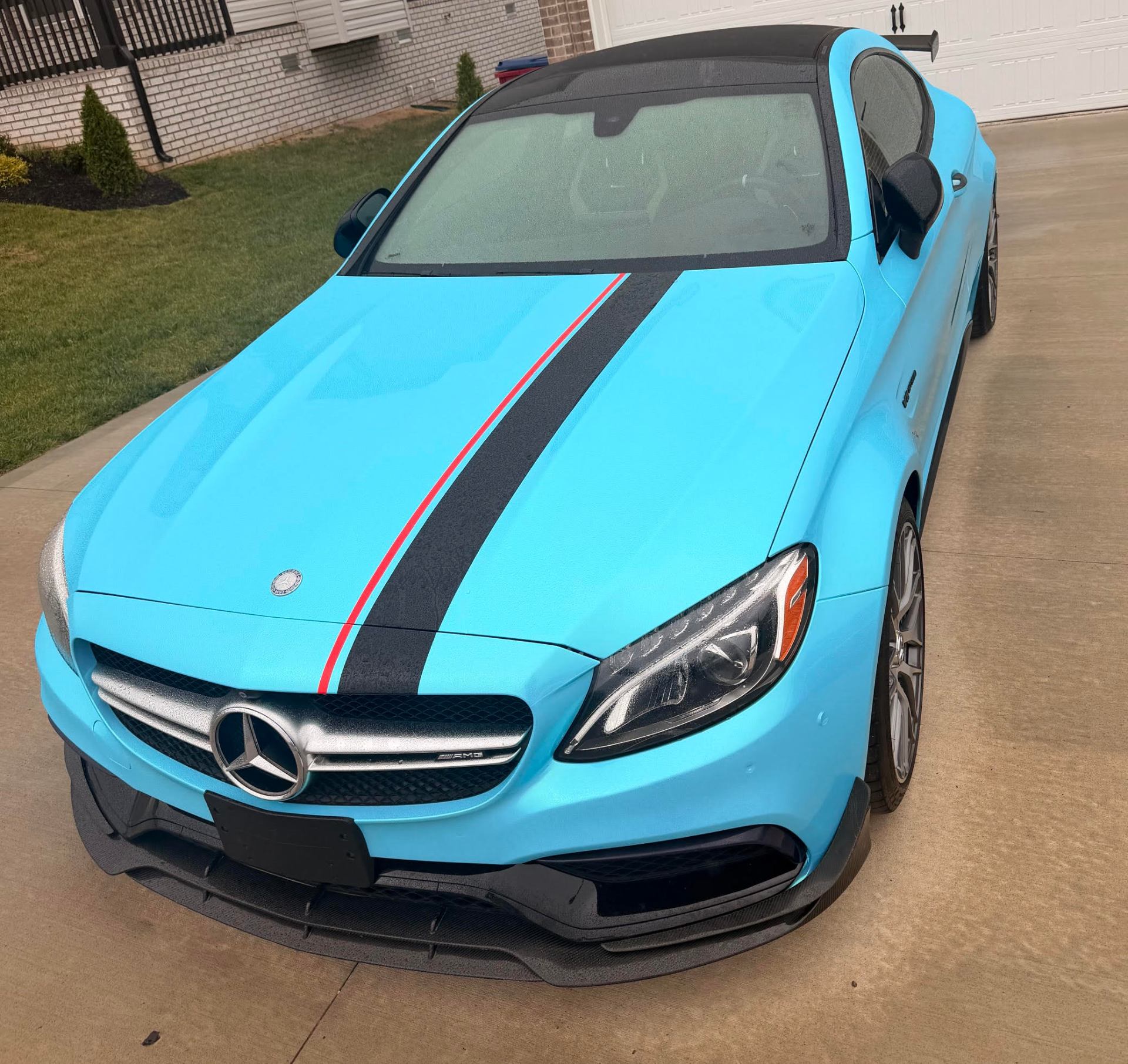 Mercedes-AMG C63 โ Tiffany Blue Gloss Wrap wrapped by KLR Wraps for Happy Client